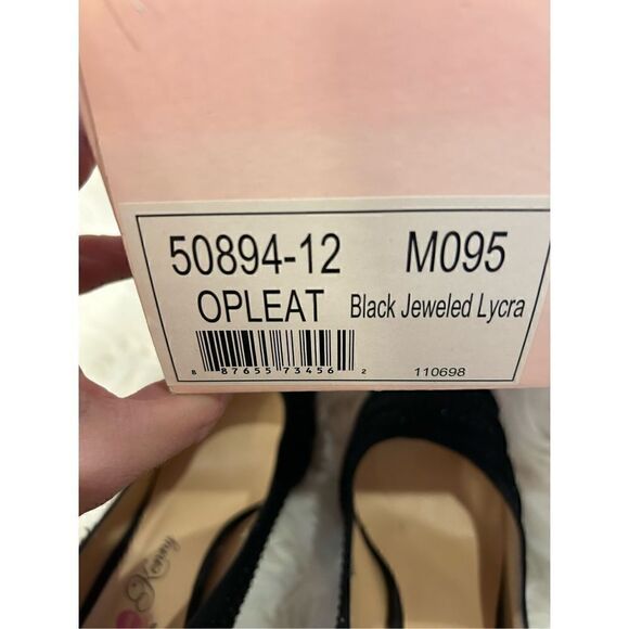 Penny Loves Kenny OPLEAT size 9.5M black jeweled Lycra - Picture 14 of 14